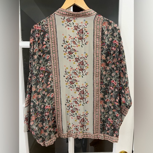 Free People Windflowers Printed Kinched Kimono - size XS - Picture 3 of 8